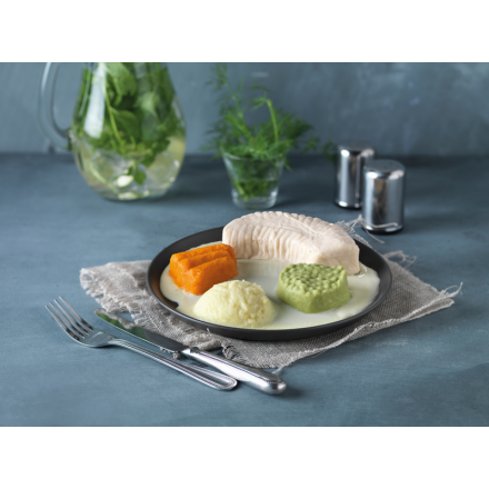 Pur&#233;ed Salmon in Dill and Cream Sauce